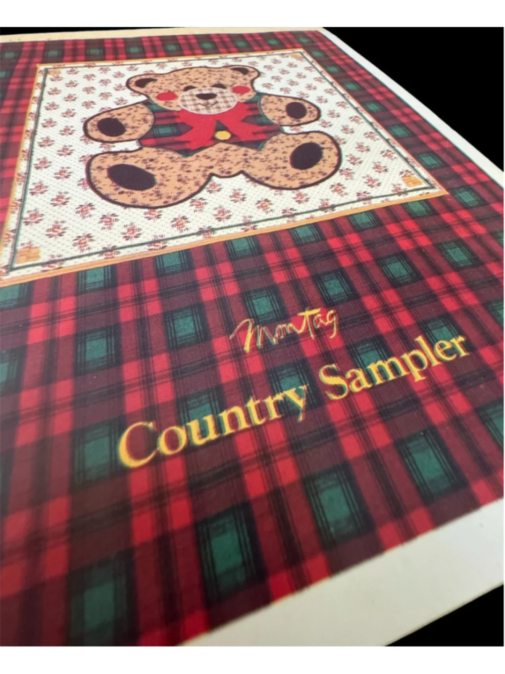 Vintage Country Sampler Montag Bear Stationery Set By Mead